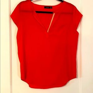 Apt 9 Top Bright Orange Blouse